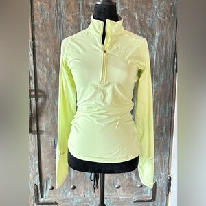Nike Yellow Long Sleeve Fitted 3/4 Zip